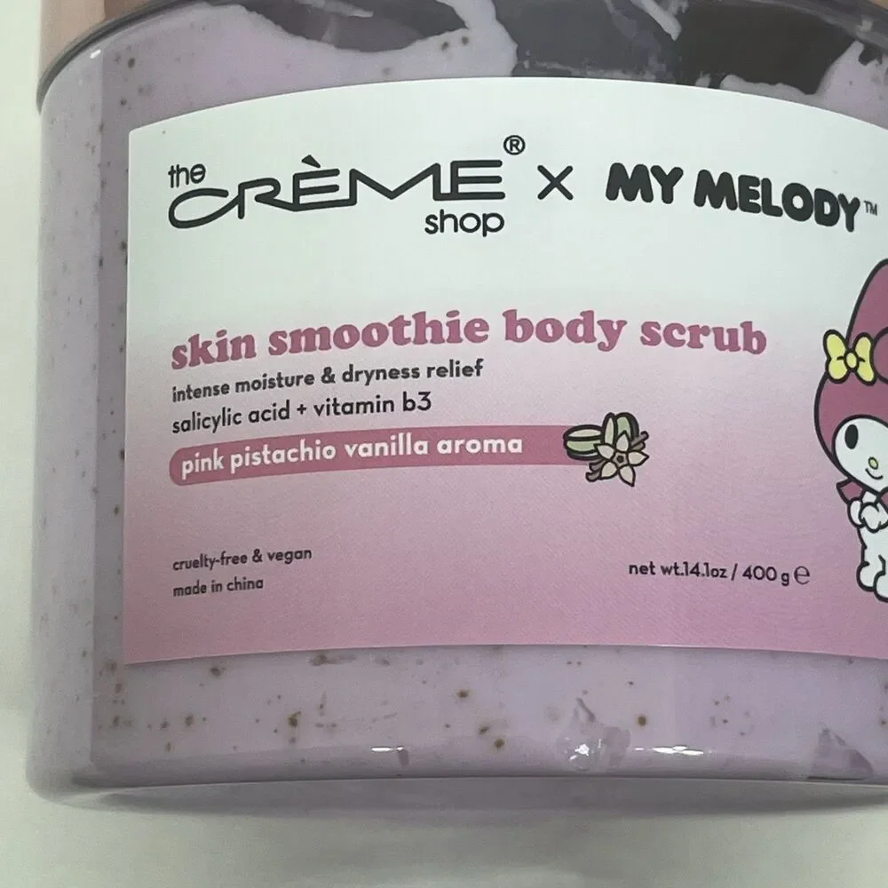 The Creme Shop x My Melody Skin Smoothie Body Scrub Pistachio Vanilla 1.4oz NEW